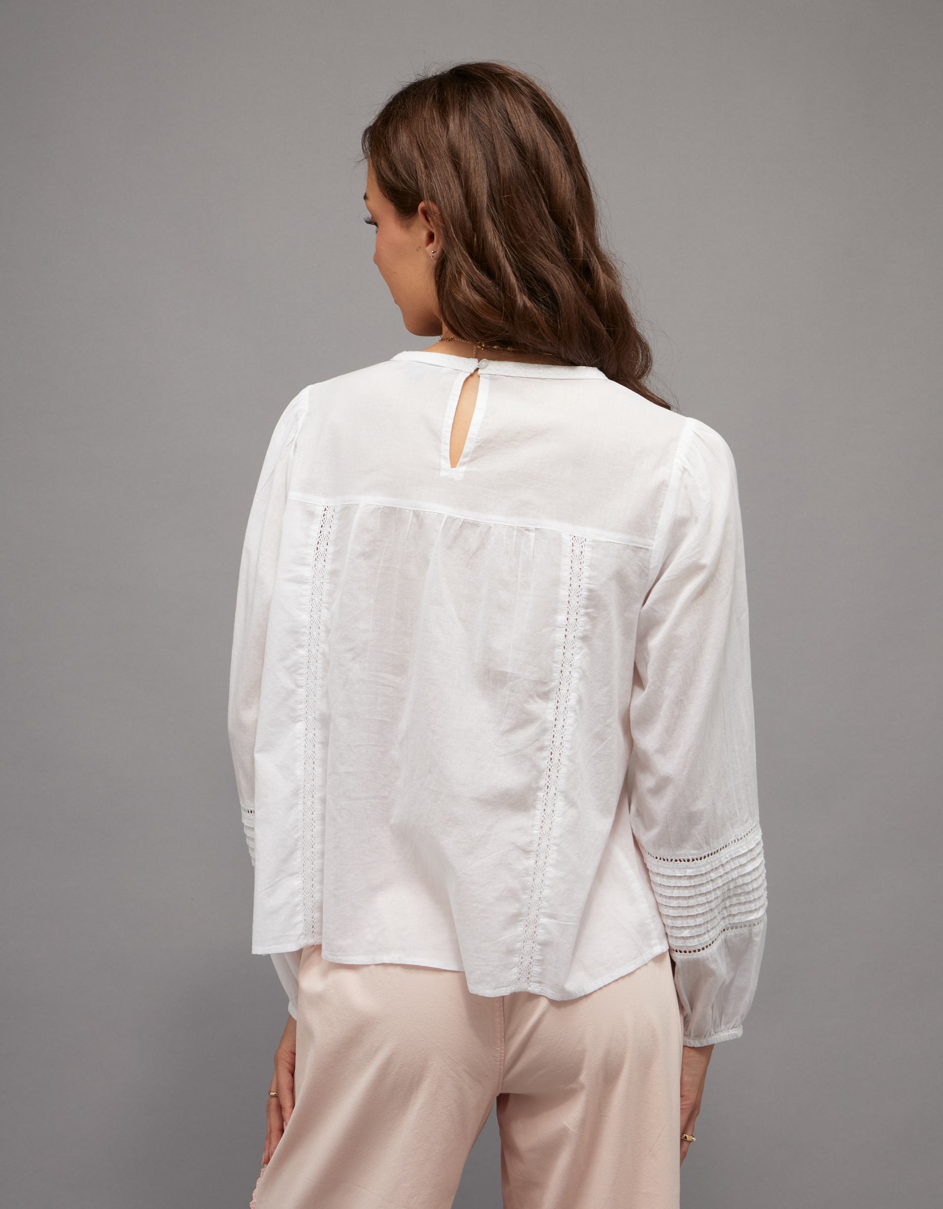 AE Lace Long-Sleeve Blouse