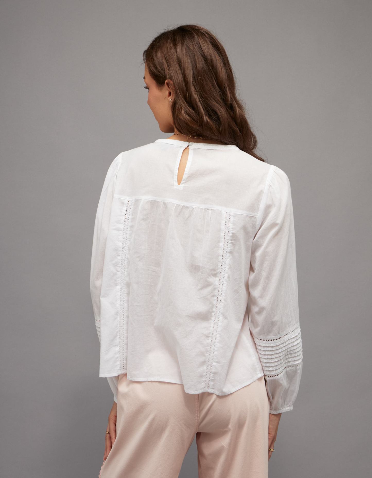 AE Lace Long-Sleeve Blouse