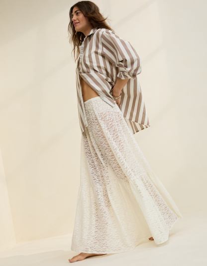 Aerie Tiered Lace Maxi Skirt