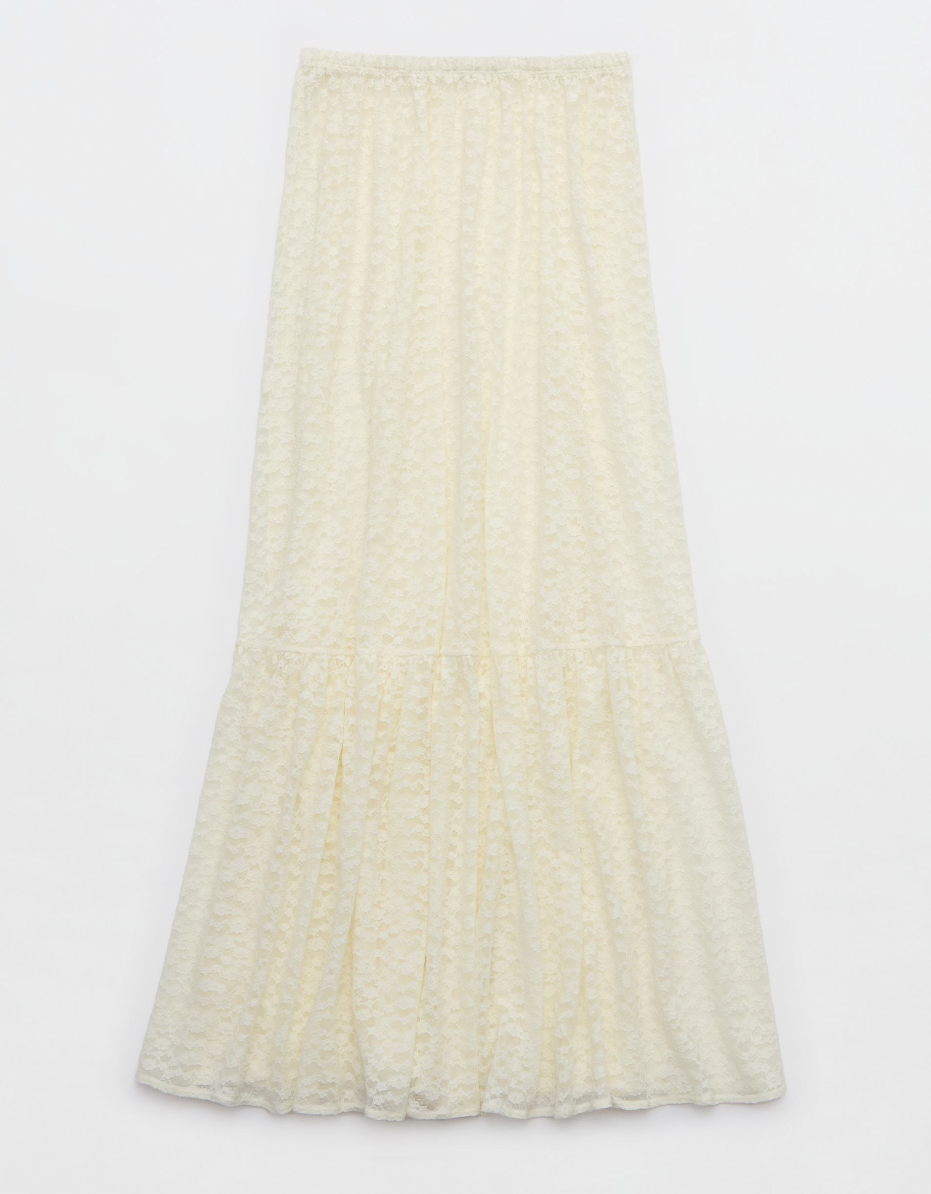 Aerie Tiered Lace Maxi Skirt