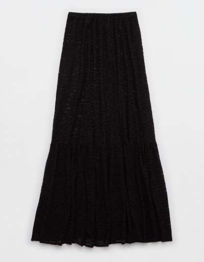 Aerie Tiered Lace Maxi Skirt