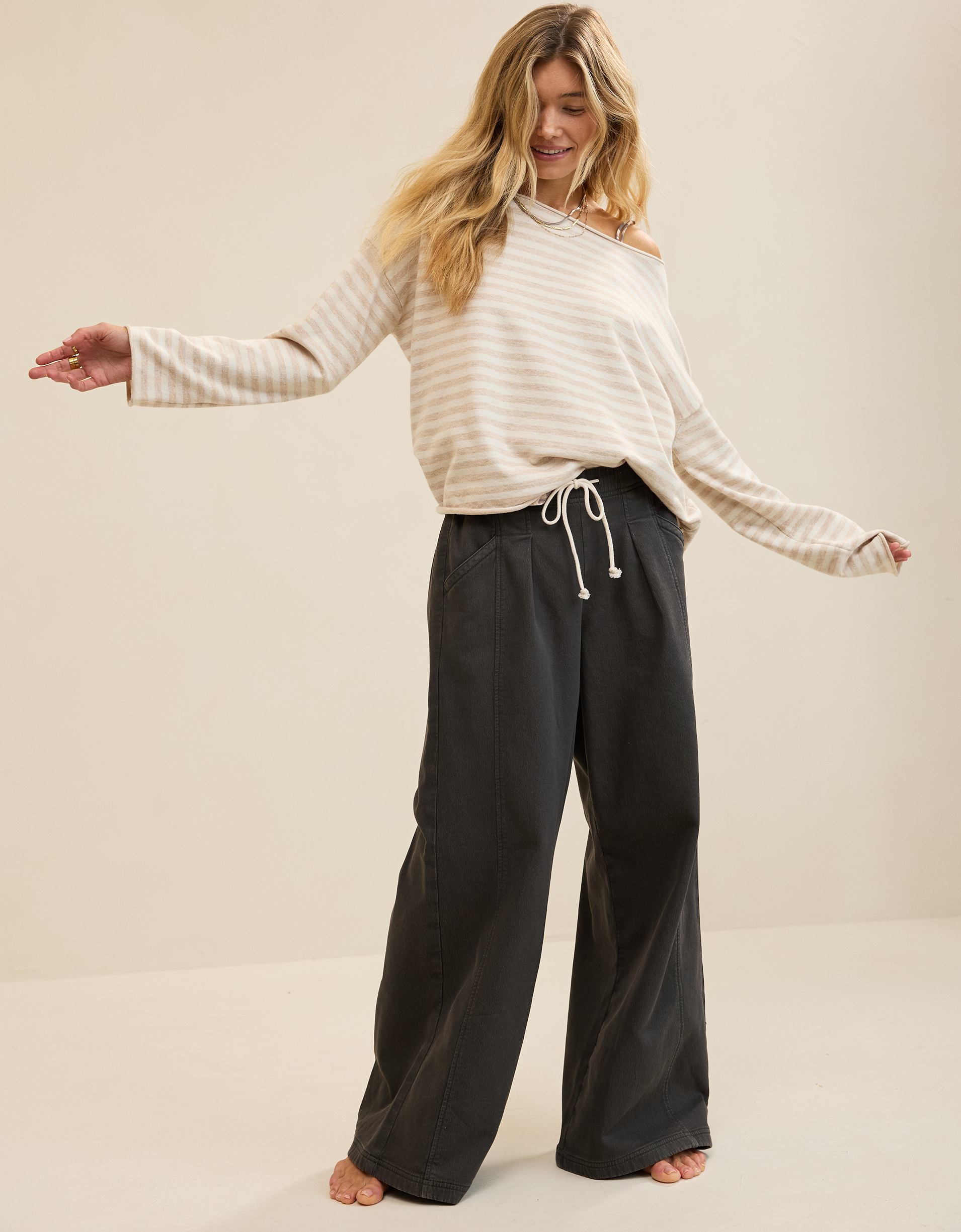 Aerie Daydream Denim Stretch Trouser