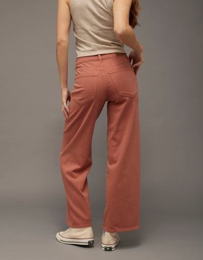 AE Stretch Super High-Waisted Wide-Leg Pant