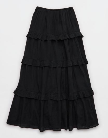 Aerie Ready To Ruffle Tiered Midaxi Skirt
