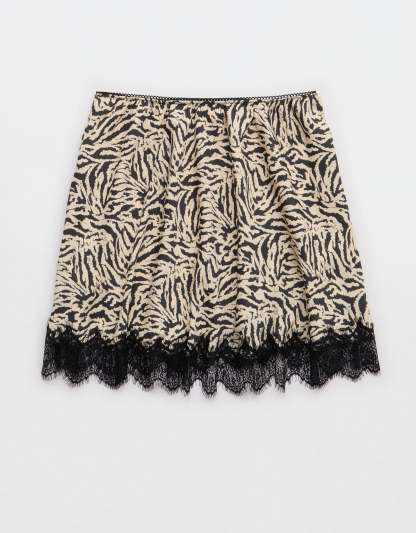 Aerie Festival Satin Mini Skirt