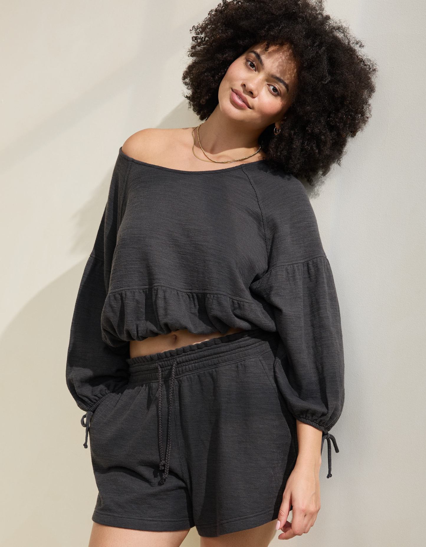 Aerie Endless Summer Cropped Sweatshirt