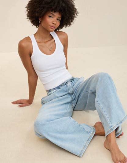 Aerie Daydream Denim Pull-On Pant