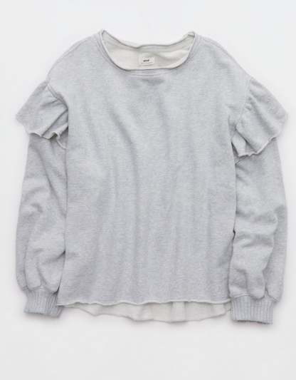 Aerie Ruffle Sleeve Sweatshirt