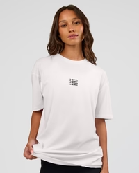 Everyday Elevation FLXCotton Oversized Tee - White-Carbon Green