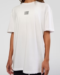 Everyday Elevation FLXCotton Oversized Tee - White-Carbon Green