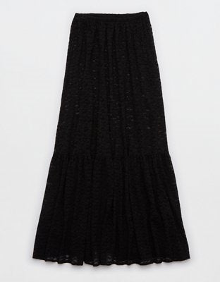 Aerie Tiered Lace Maxi Skirt