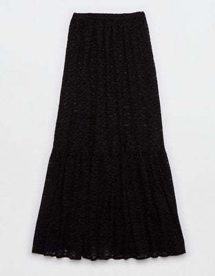 Aerie Tiered Lace Maxi Skirt
