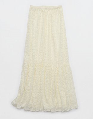 Aerie Tiered Lace Maxi Skirt