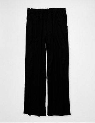 AE Linen-Blend Wide-Leg Pant