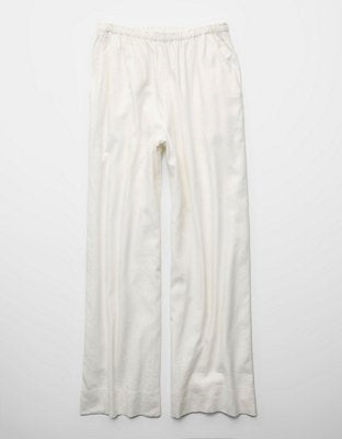 AE Linen-Blend Wide-Leg Pant