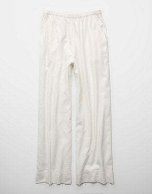 AE Linen-Blend Wide-Leg Pant
