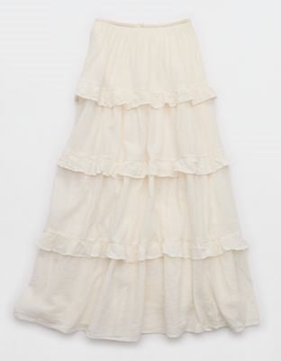 Aerie Ready To Ruffle Tiered Midaxi Skirt