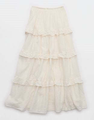 Aerie Ready To Ruffle Tiered Midaxi Skirt