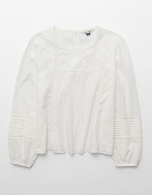 AE Lace Long-Sleeve Blouse
