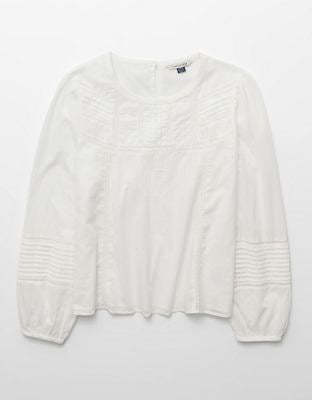 AE Lace Long-Sleeve Blouse