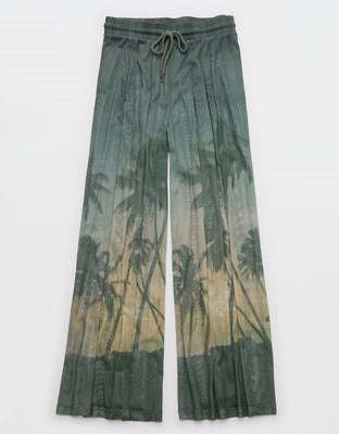 OFFLINE By Aerie Mesh Super Wide Leg Pant