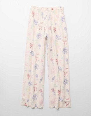 AE Linen-Blend Wide-Leg Pant