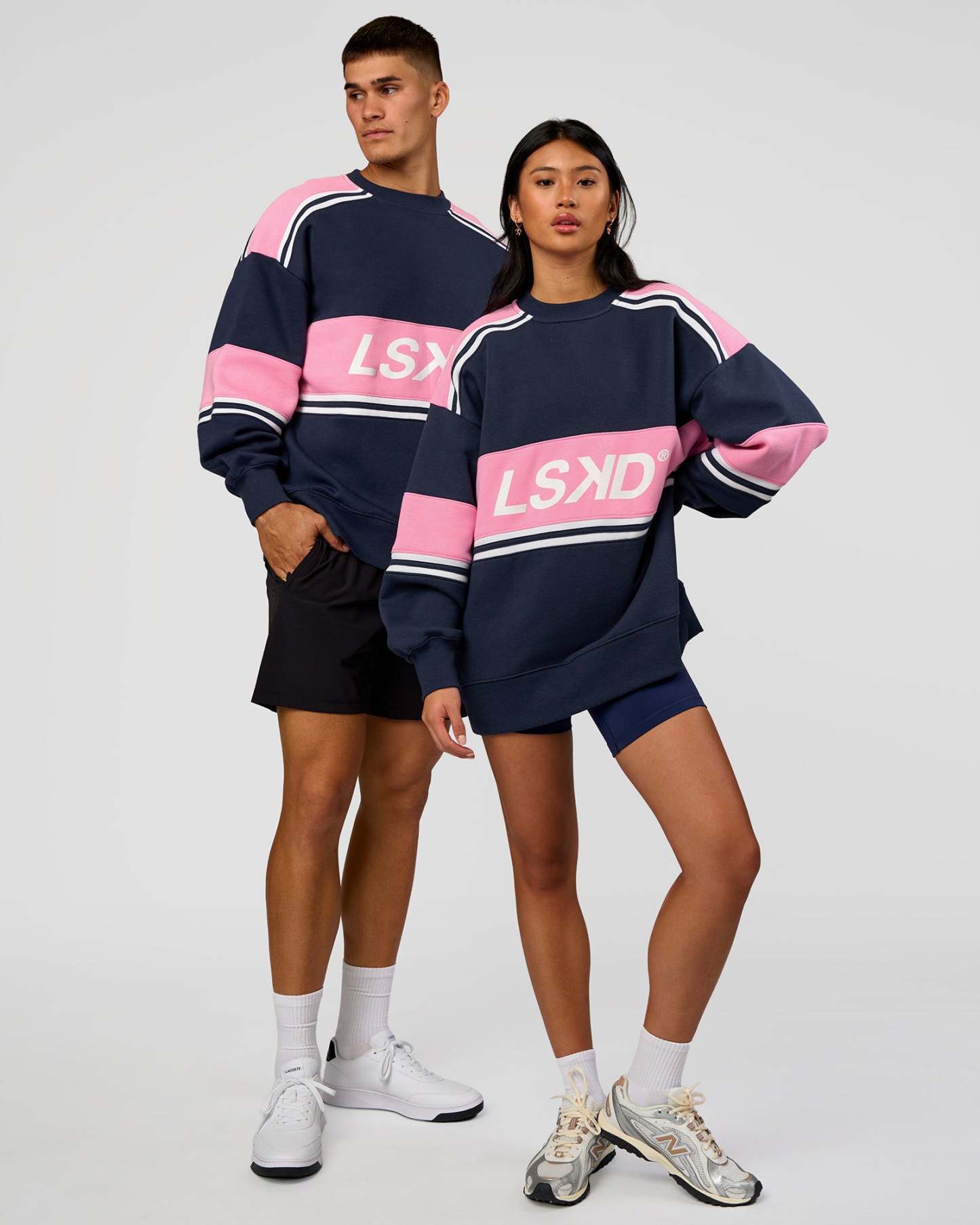 A-Team Sweater Oversize - Future Navy-Candy Pink