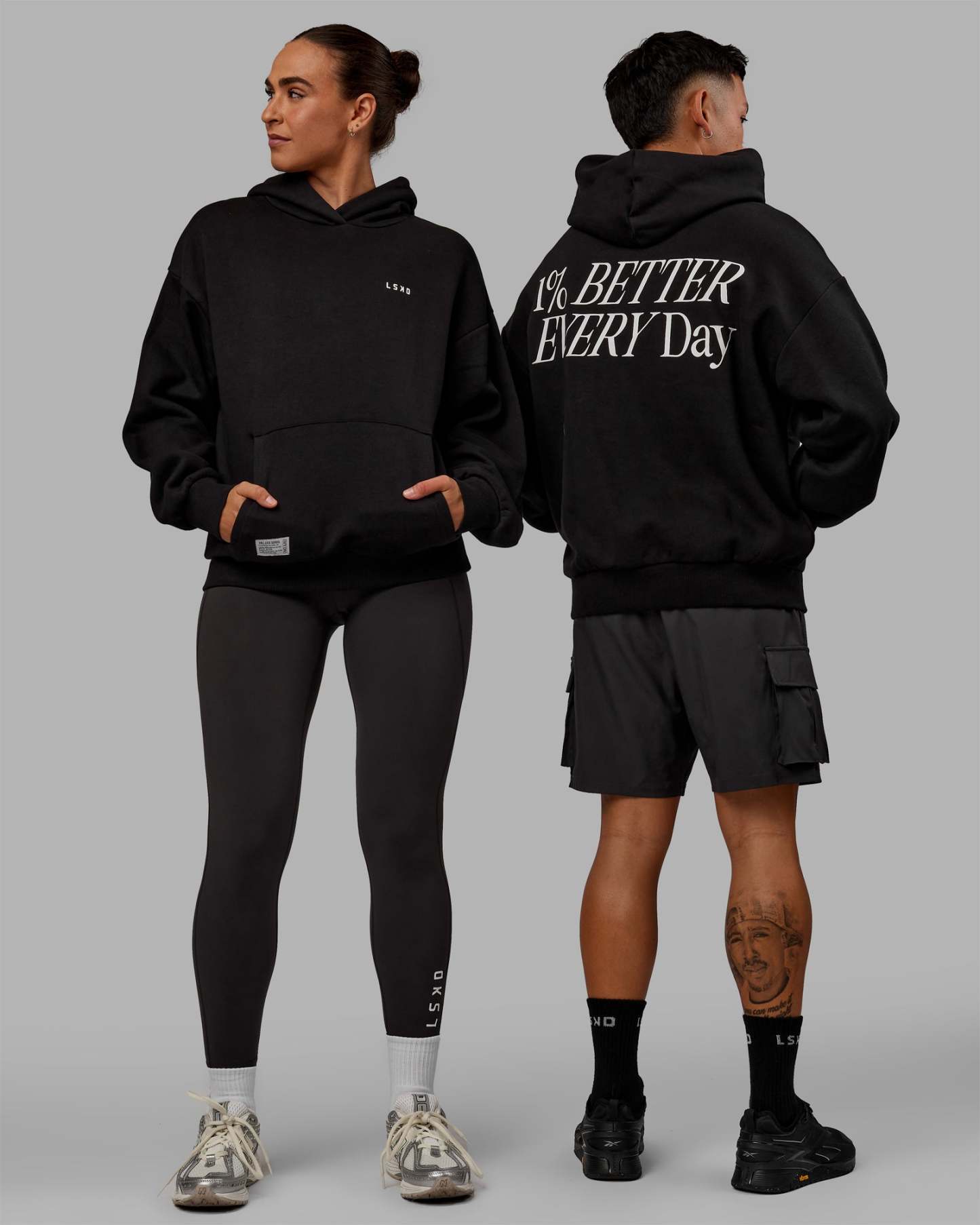 VS6 Hoodie Oversize - Black-White