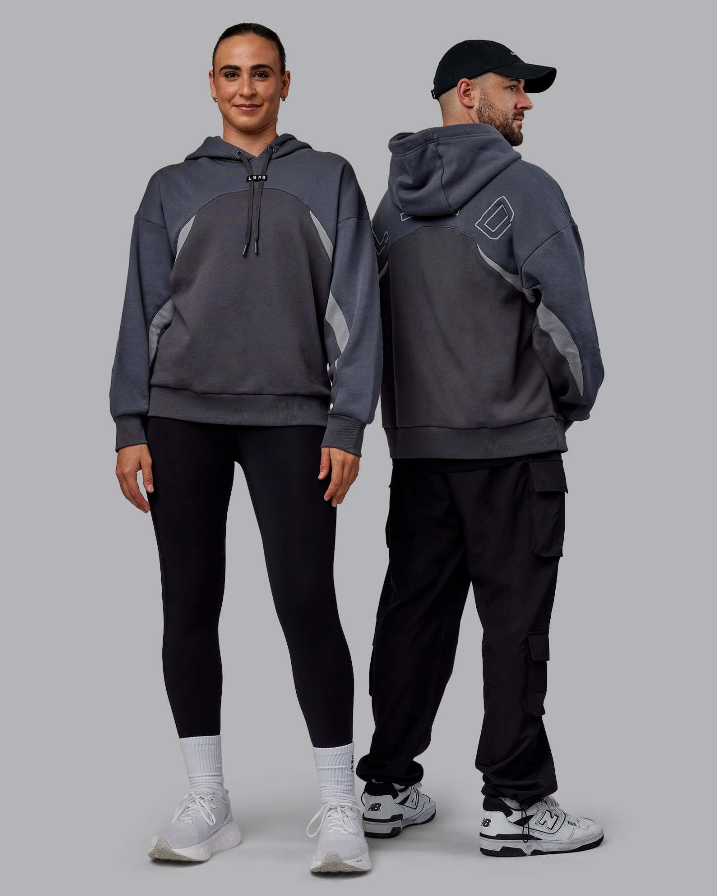 Y2K Concept Panel Hoodie - Asphalt-Turbulance
