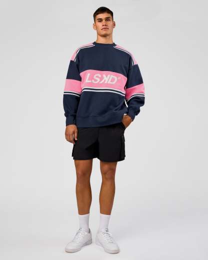 A-Team Sweater Oversize - Future Navy-Candy Pink