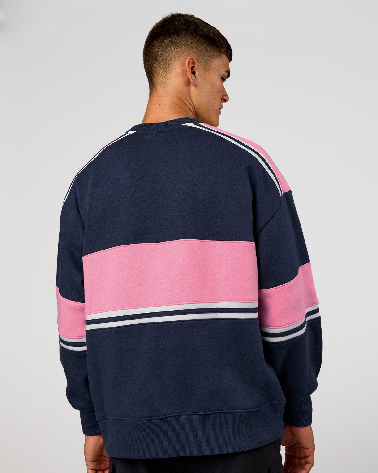 A-Team Sweater Oversize - Future Navy-Candy Pink