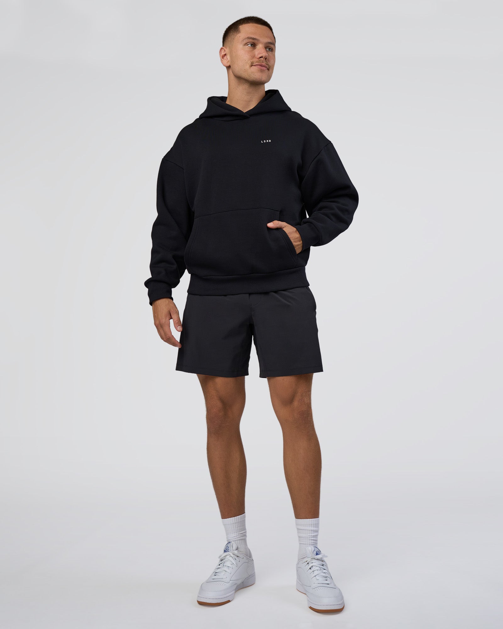 Lifting Unisex Oversized Hoodie - Black-Flame