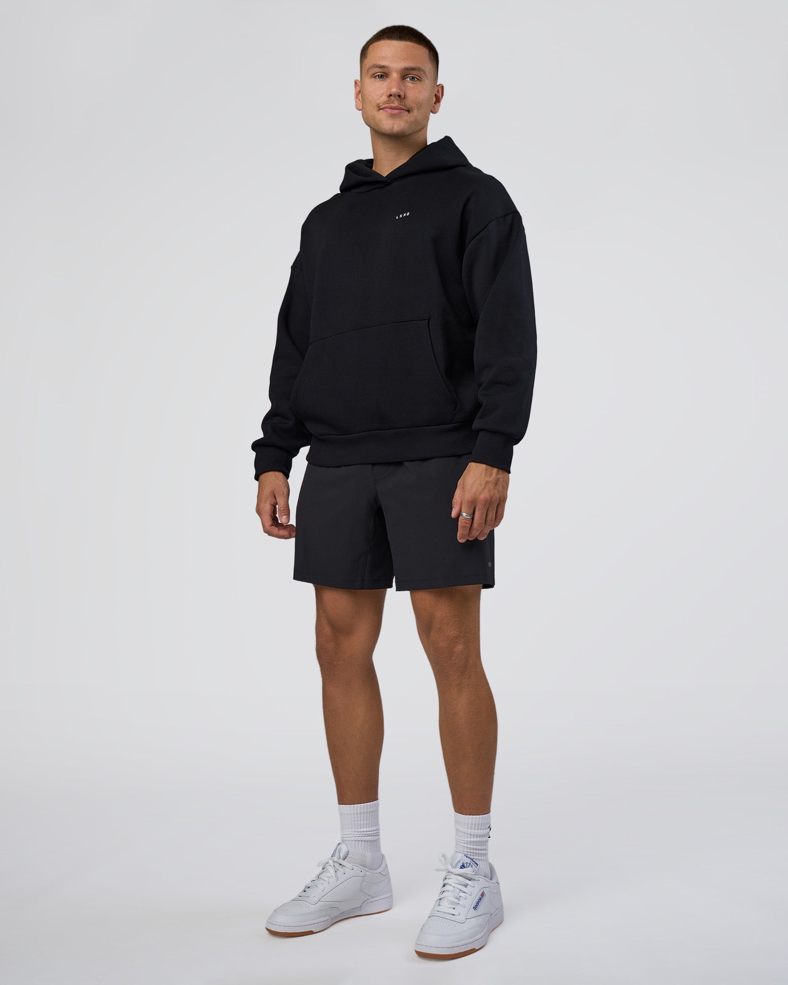 Lifting Unisex Oversized Hoodie - Black-Flame
