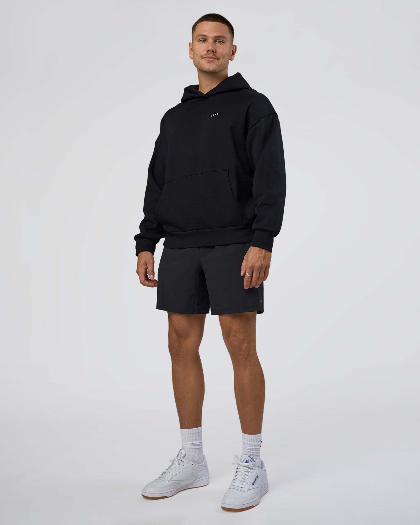 Lifting Unisex Oversized Hoodie - Black-Flame