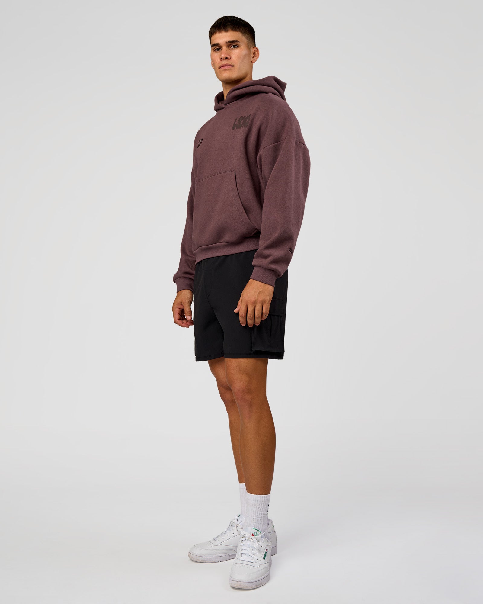 Static Grit Unisex Boxy Hoodie - Cocoa Powder-Hot Chocolate