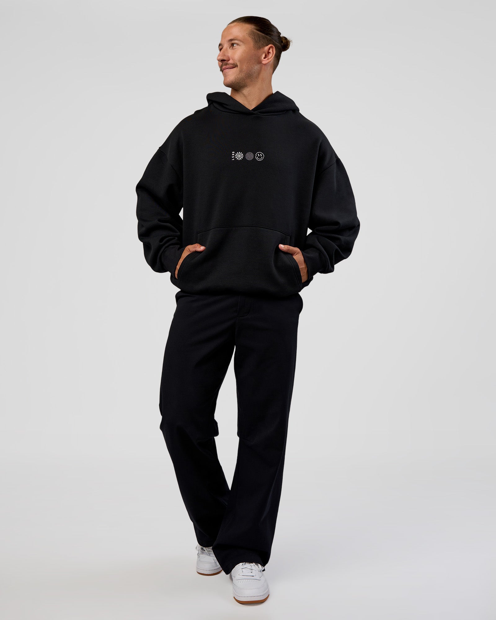 Trust The Process Unisex Oversized Hoodie - Black-White
