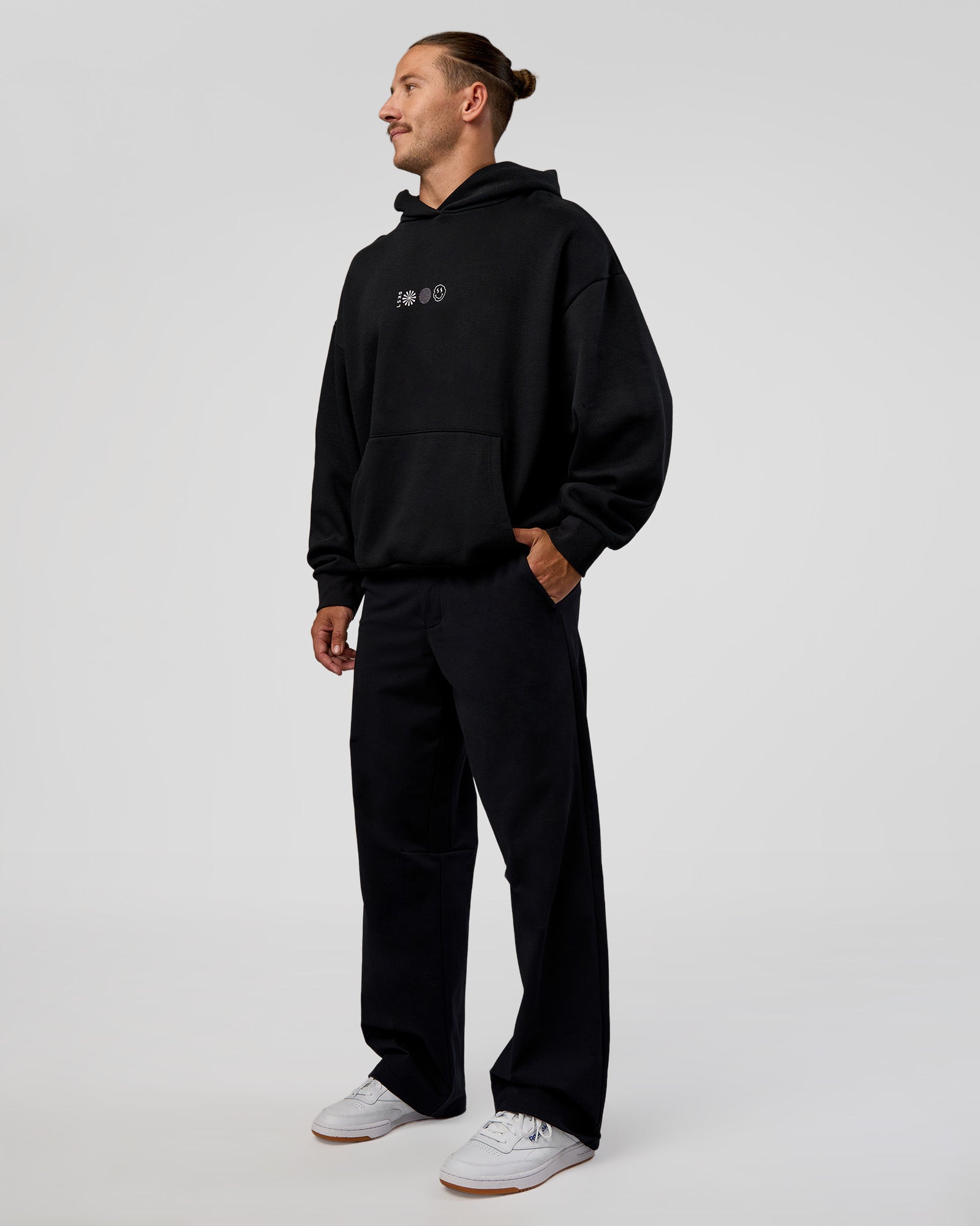 Trust The Process Unisex Oversized Hoodie - Black-White