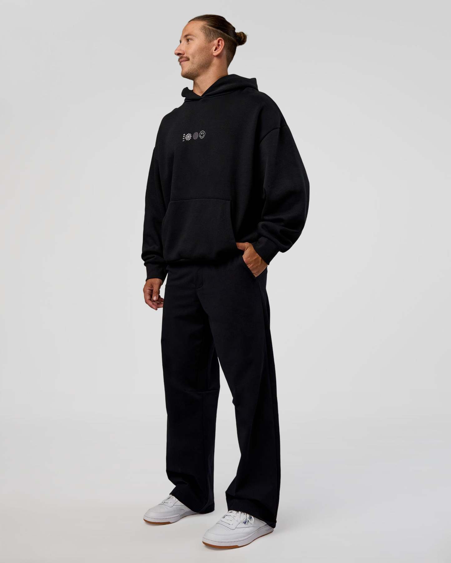 Trust The Process Unisex Oversized Hoodie - Black-White