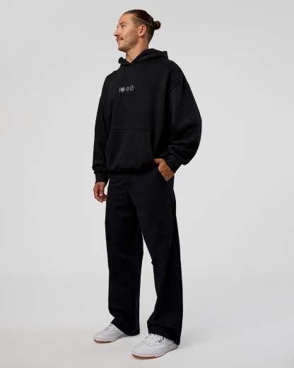 Trust The Process Unisex Oversized Hoodie - Black-White