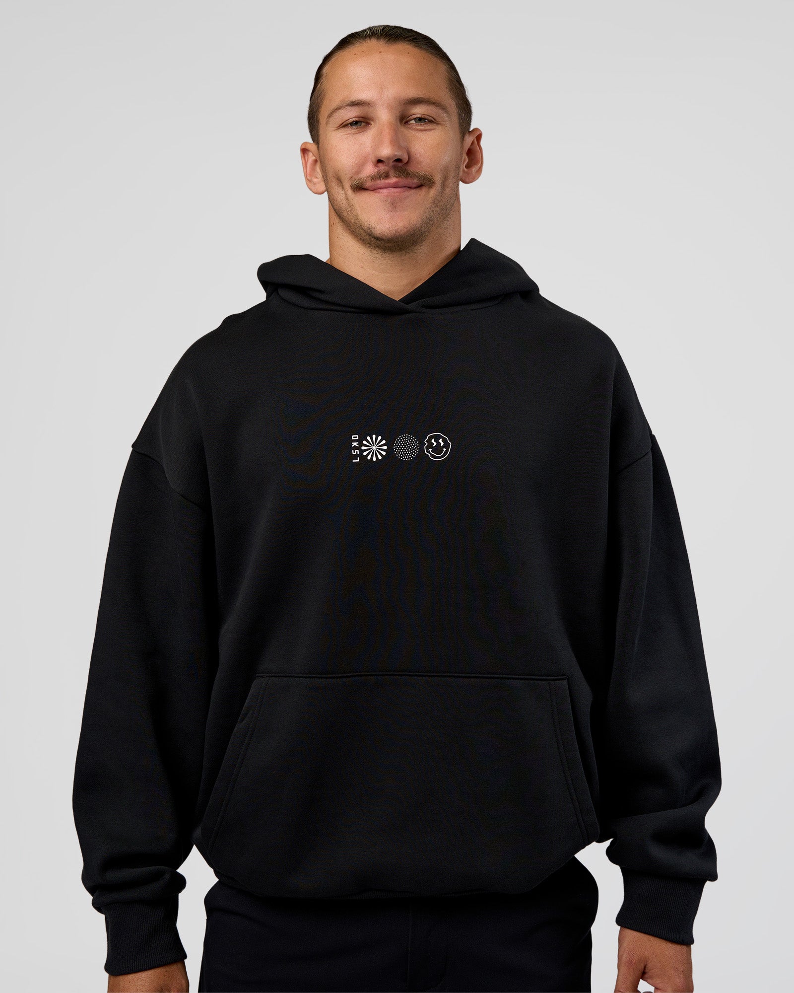 Trust The Process Unisex Oversized Hoodie - Black-White