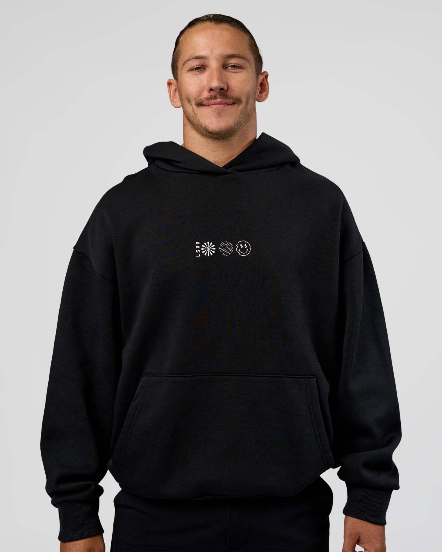 Trust The Process Unisex Oversized Hoodie - Black-White