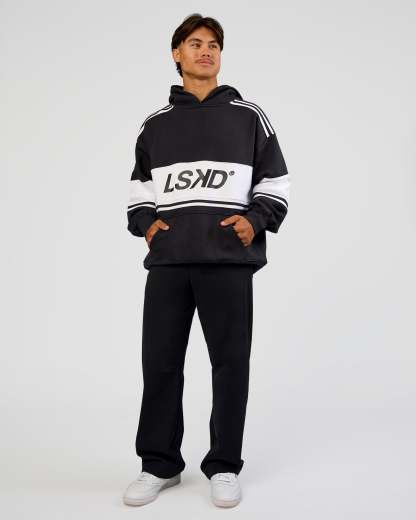 A-Team Oversized Hoodie - Caviar-White