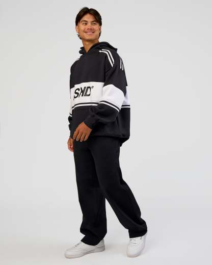 A-Team Oversized Hoodie - Caviar-White