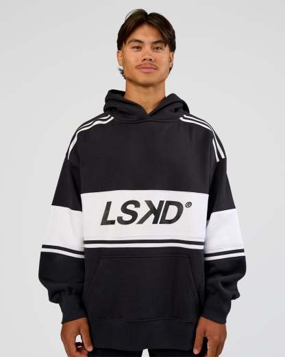 A-Team Oversized Hoodie - Caviar-White