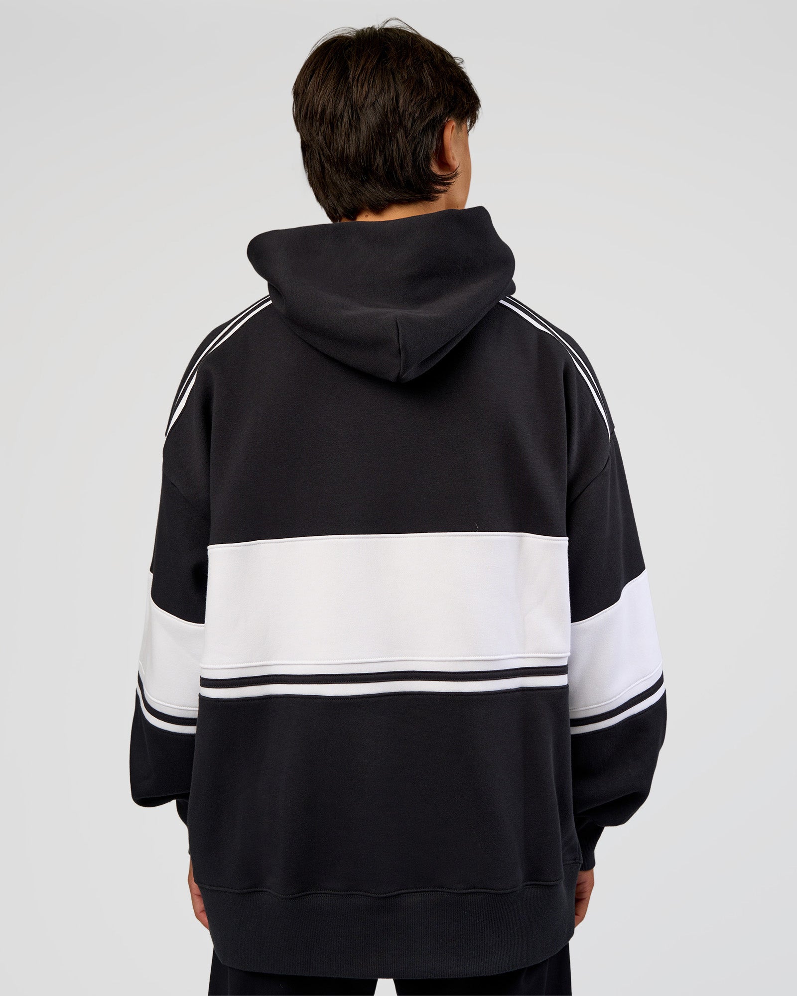 A-Team Oversized Hoodie - Caviar-White