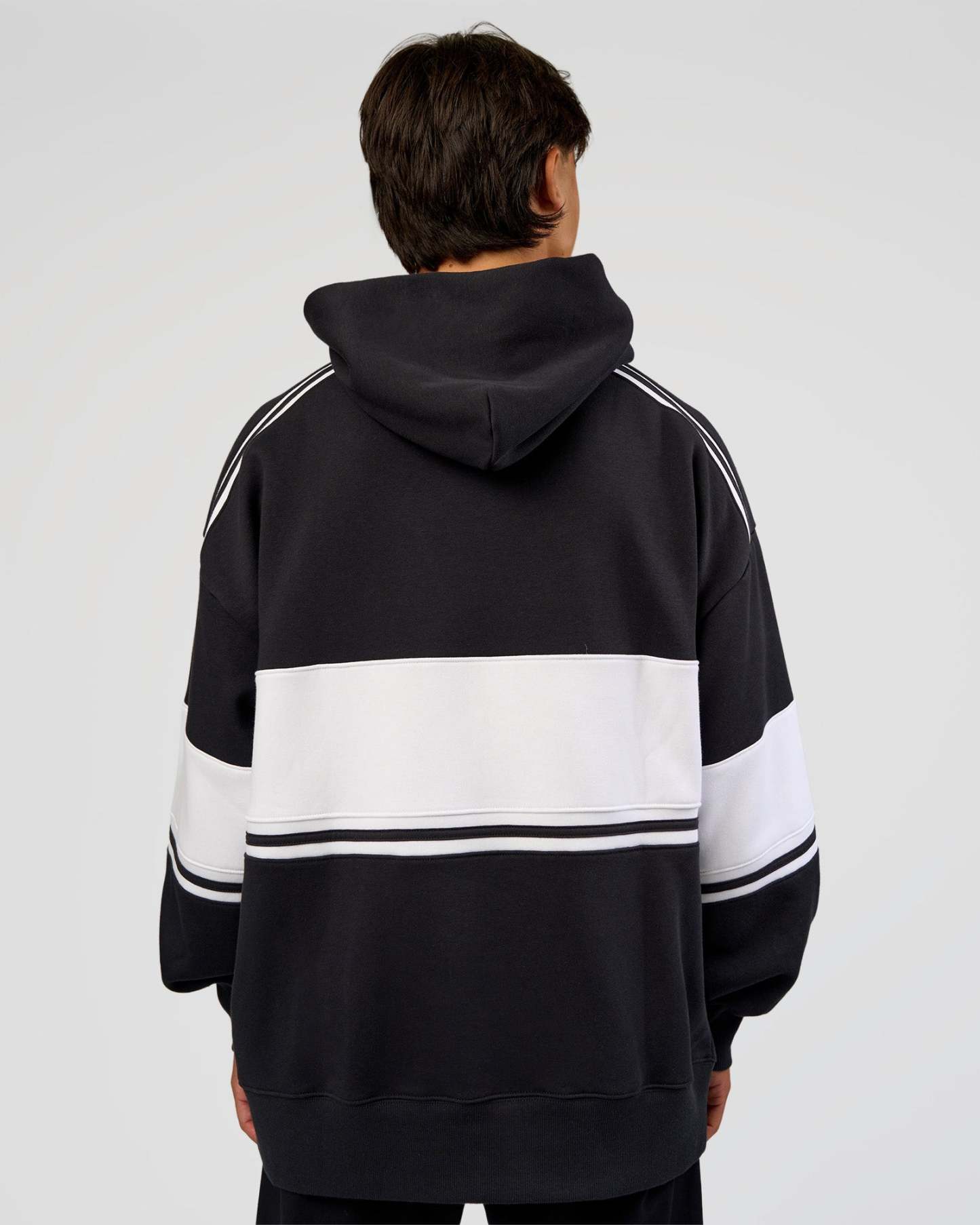 A-Team Oversized Hoodie - Caviar-White