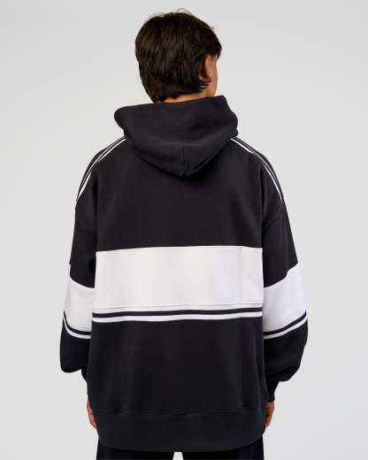 A-Team Oversized Hoodie - Caviar-White