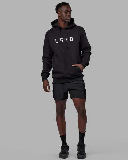 Structure Hoodie - Black-White