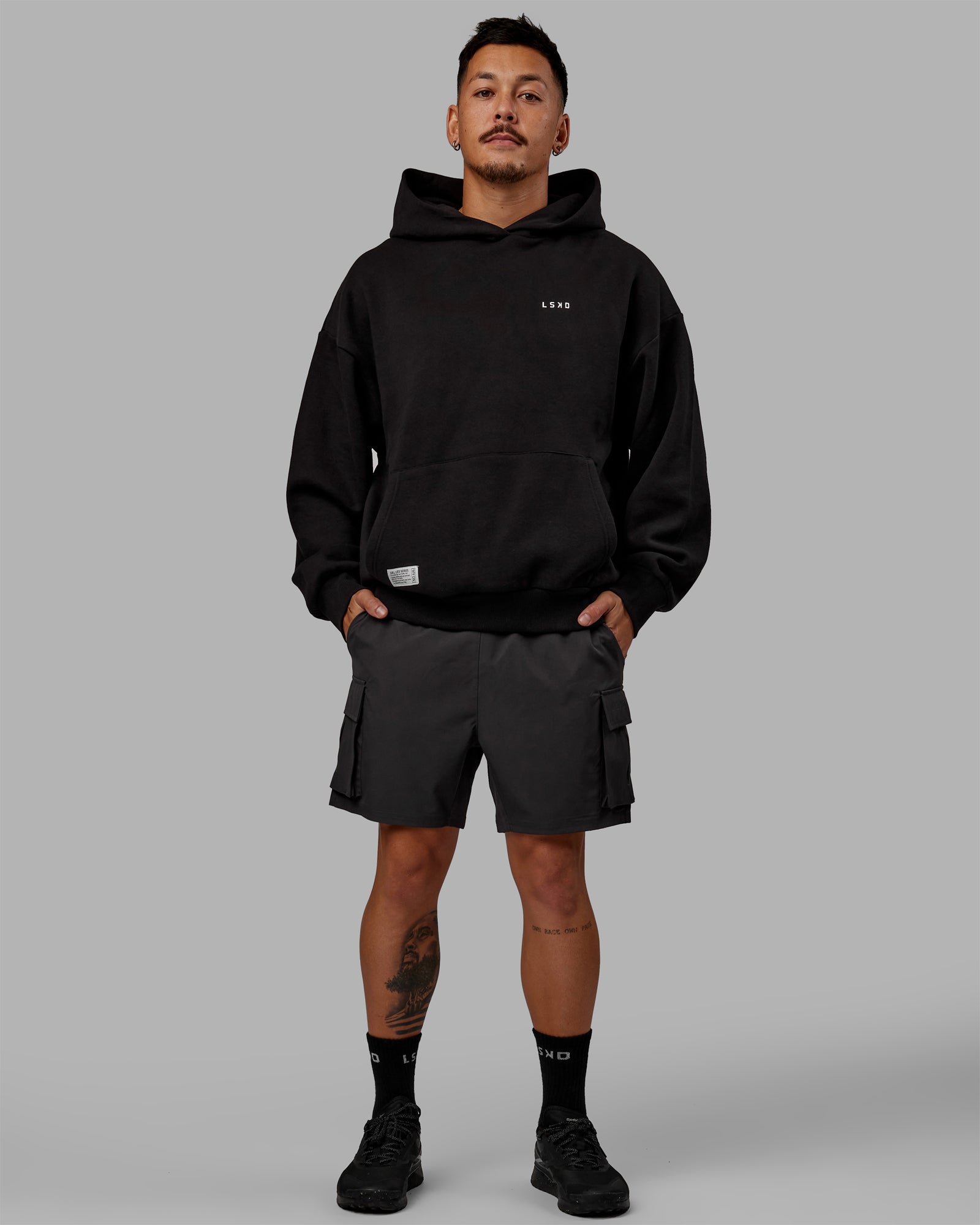 VS6 Hoodie Oversize - Black-White