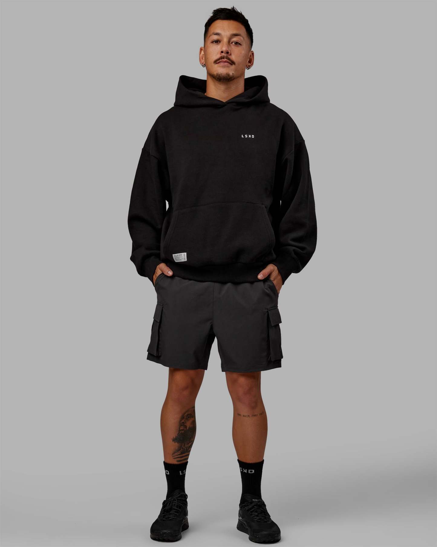 VS6 Hoodie Oversize - Black-White